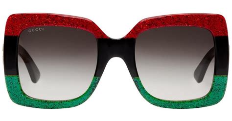 gucci sunglasses with lion|Gucci sunglasses red and green.